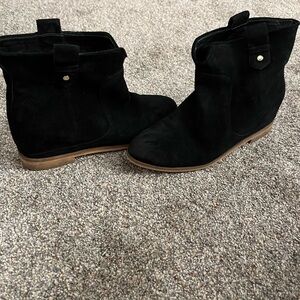Cole Haan Black Suede Ankle Boots